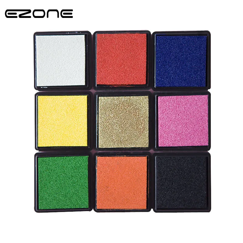 

EZONE Mini Square Shape Ink pad/Colorful Cartoon Ink pad/Ink stamp pad/Inkpad set for DIY Cute work/Scrapbooking Stationery