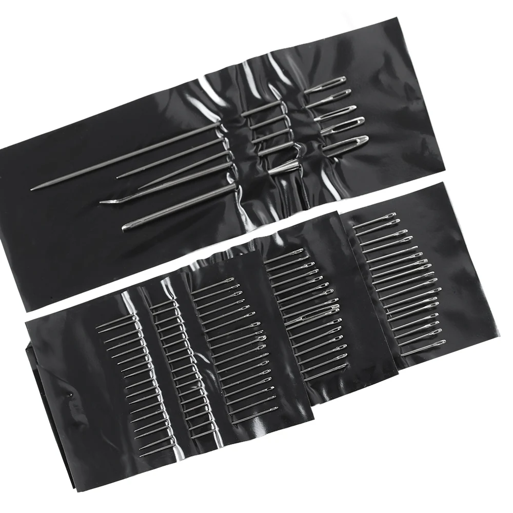 55Pcs/Set Useful Metal Silver Stainless Steel Sewing Needles Set Sewing Pins Set Home DIY Crafts Accessories Hand Tools