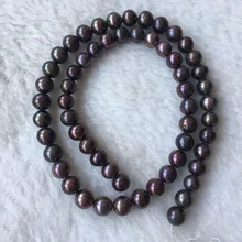 14," 7-8 мм настоящий натуральный шоколадный пресноводный жемчуг Свободные перчатки для мотоцикла