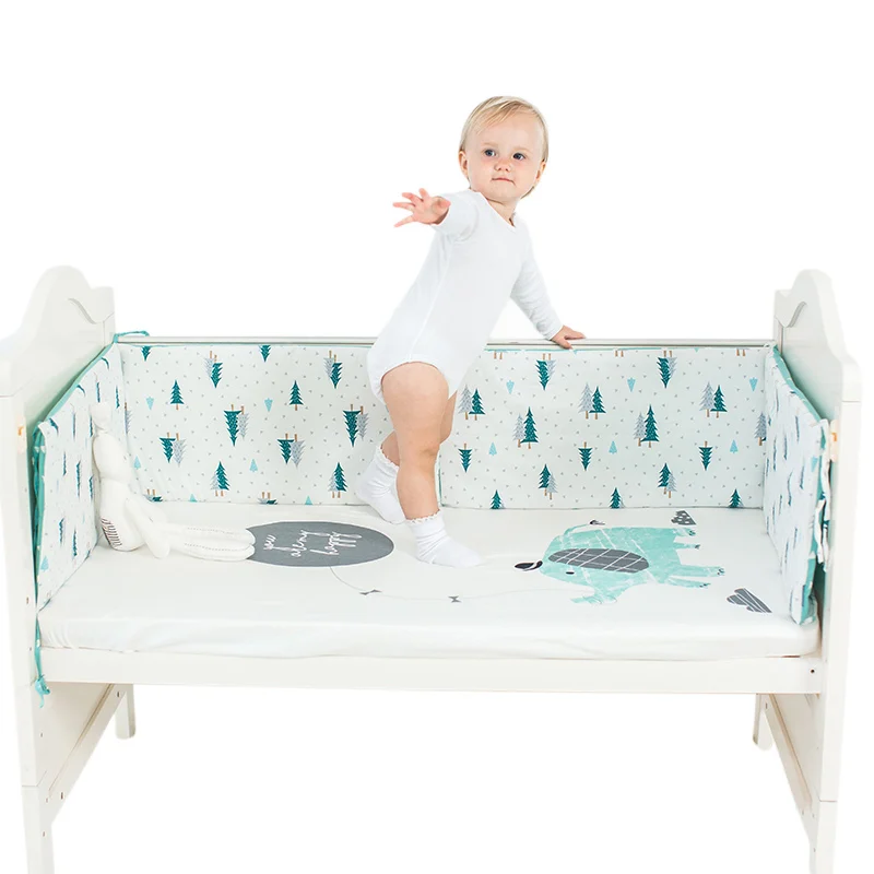 Nordic дизайн детская кровать утолщаются бамперы для автомобиля 1 шт. кроватки вокруг подушки Детская кроватка протектор S 4 цвето