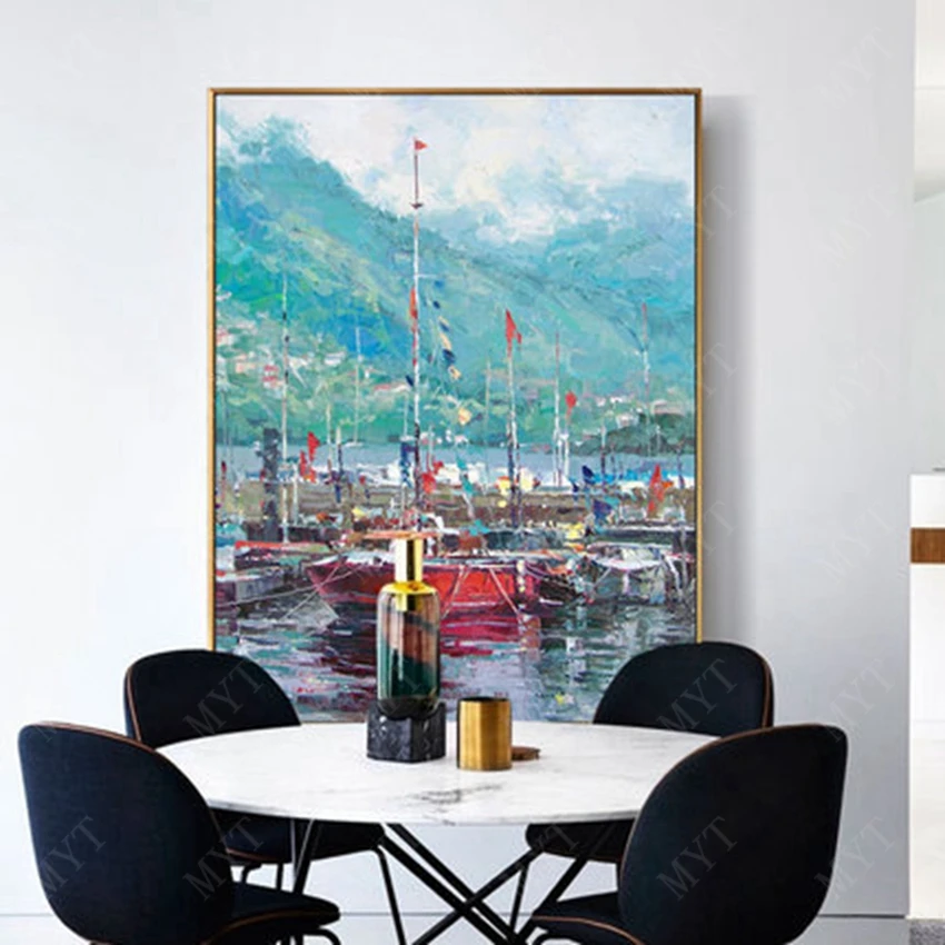 

Large 100% hand-painted rose abstract modern oil painting on the canvas wall of the art wall picture for the living room decorat