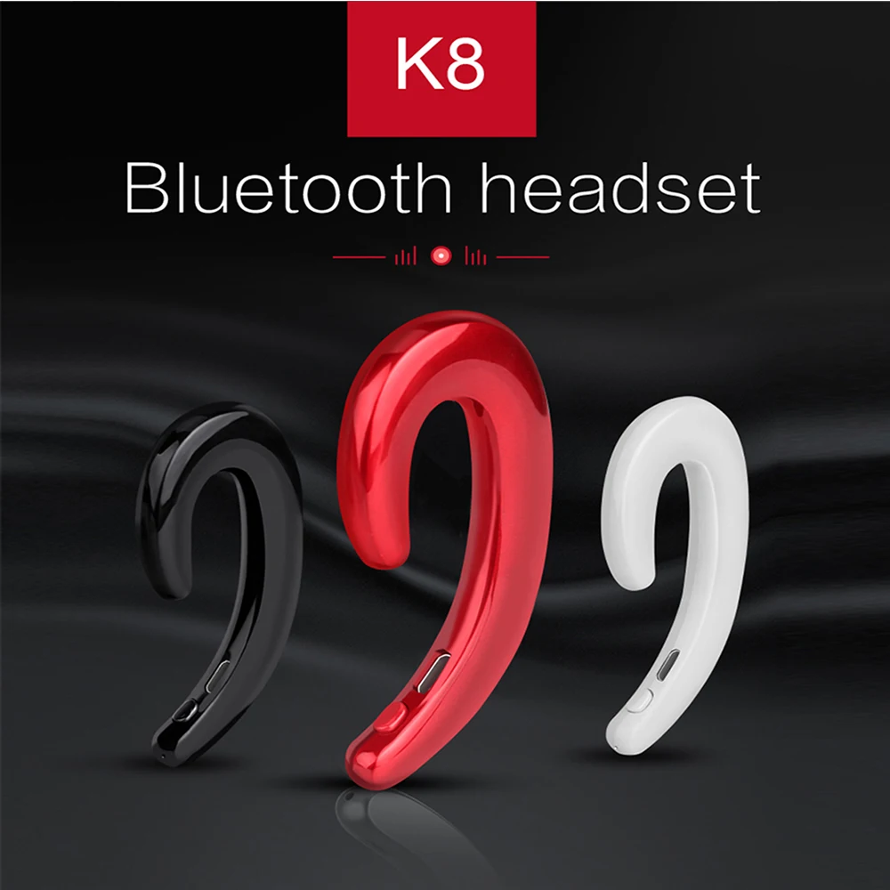 

DoubleX K8 Bone Conduction Earphone Sport Bluetooth Headset Hands free Car Driver earphones Earhook wireless earphones With Mic
