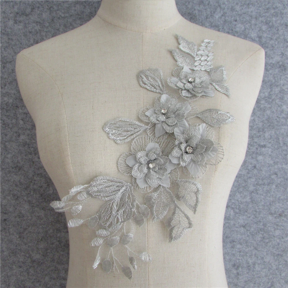 

2017new Embroidery Sewing Accessories Applique Lace Collar Neckline Decorate Fabric DIY Venise Crafts Supplies Fine Dress Floral