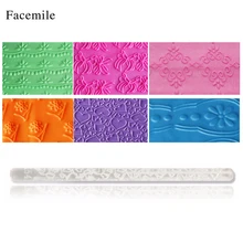 Facemile торт Скалки акриловые тиснение сахарное ремесло Патри ролик плавное украшение торта ремесло для детей DIY