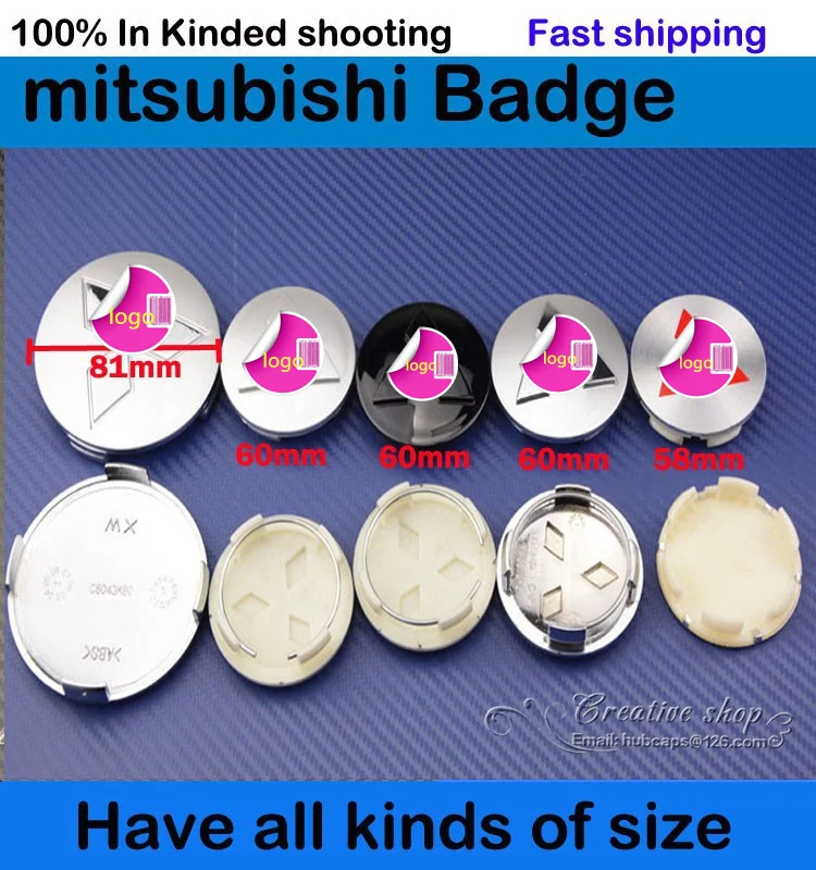 4pcs FOR MITSUBISHI 60MM CENTER WHEEL HUB CAPS 2.25INCH MR554097 For