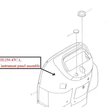 TE250, FT250 трактор, приборная панель, номер детали: FT250.47C. 1