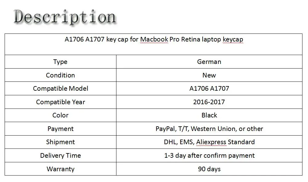 A1706 A1707 клавишные клавиши, колпачок для Macbook Pro Retina, клавишная крышка для ноутбука, новинка