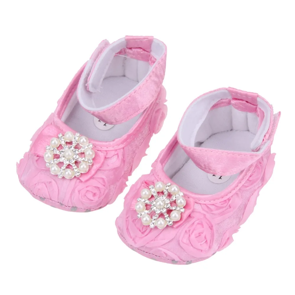 Baby Infant Girls Lovely Shoes Canvas Floral Shoes Anti slip Infant