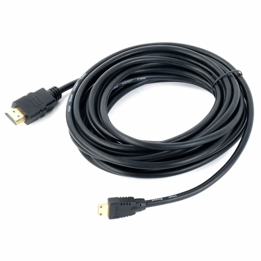1 м, 1,5 м, 2 м, 3 м высокоскоростной позолоченный HDMI к MINI HDMI штекер HDMI кабель 1,4 Версия 1080p 3D для планшетов DVD