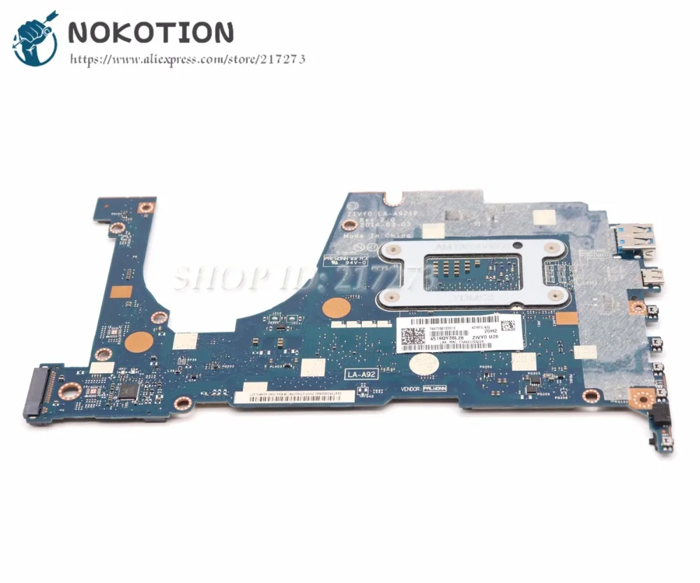 Promo  NOKOTION For Lenovo yoga 2 13 Laptop Motherboard 13.3 inch SR16Z I7-4500U CPU ZIVY0 LA-A921P Full t