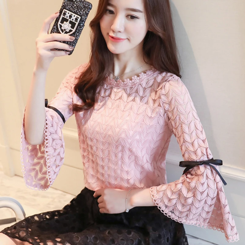 

2019 the new model of women's clothing han edition long sleeve lace render small unlined upper garment unlined upper garment