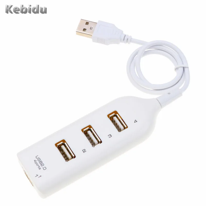 Kebidu Mini 4 порта концентратор USB 2,0 микро черный высокоскоростной разветвитель адаптер для ПК компьютера для портативных жестких дисков