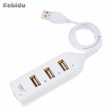 Kebidu Mini 4 порта концентратор USB 2,0 микро Белый высокоскоростной разветвитель адаптер для ПК компьютера для портативных жестких дисков