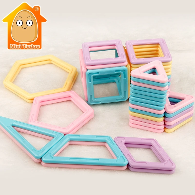 MiniTudou New Color Big Size Bulk Magnetic Designer font b Blocks b font Enlighten Brick Building