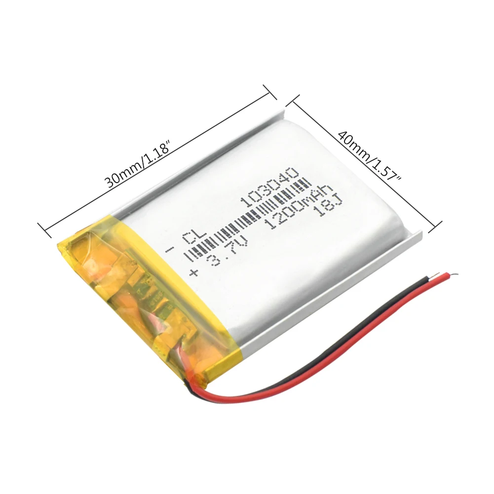 Аккумуляторная батарея 1200mAh Li-Po 103040 Li-Ion Lipo cells литий-полимерная батарея для MP3 MP4 DVD gps bluetooth-гарнитуры