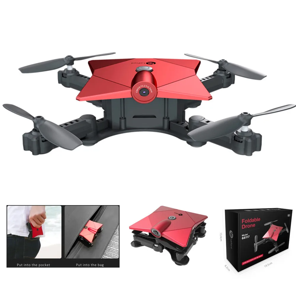 

LEFANT Folding Pocket RC Drone Aerial Photography Aircraft Mobile APP Remote Control 720P HD Camera Drone 4 channels Quadcopter