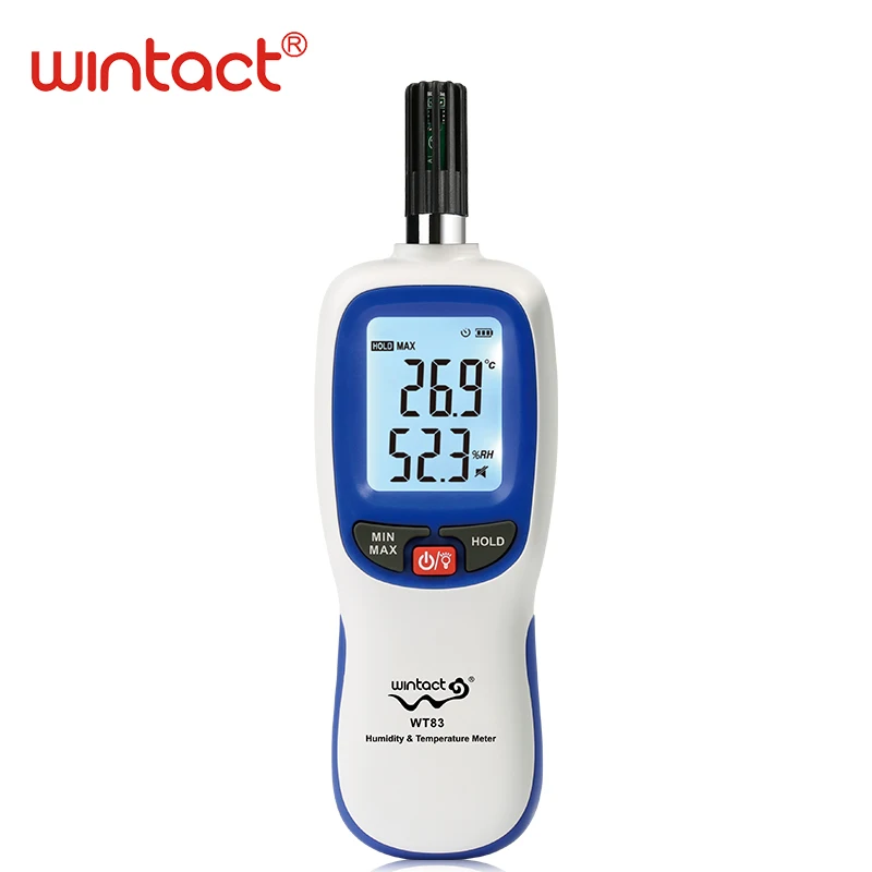 

Temperature Humidity Meter Indoor Outdoor Hygrometer Conversion LCD Backlight WT83 WINTACT