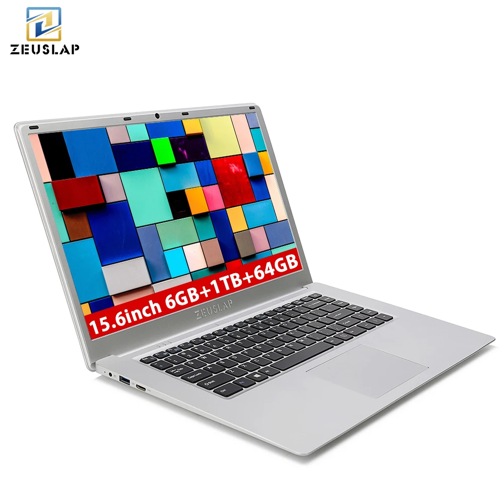 

ZEUSLAP 15.6 inch 6G RAM 1TB HDD 64GB eMMC Intel Quad Core WIFI bluetooth Windows 10 System Notebook PC computer laptop