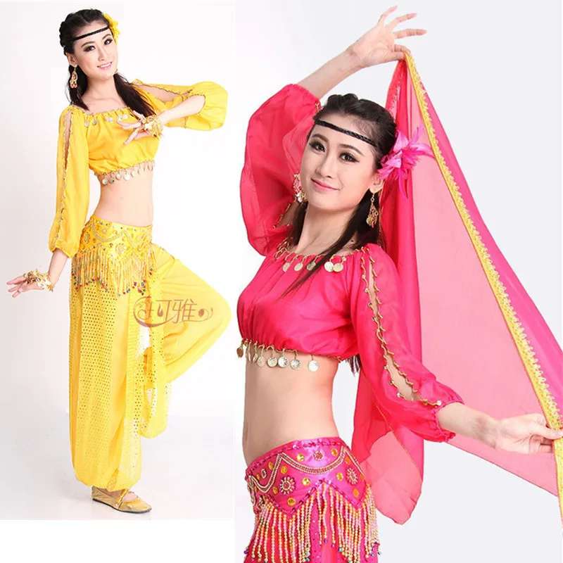 

Factory Price Oriental Dance Costumes, Winter/ Autumn/ Spring Belly Dance Costumes Long Sleeves Top+Pant 4 Colors Bellydancing
