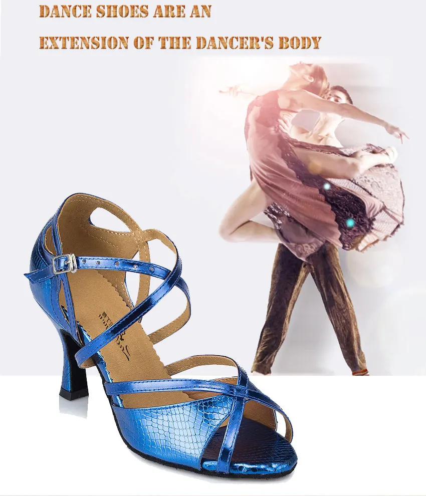 Ladingwu/Новинка г.; танцевальные вечерние туфли из искусственной кожи со змеиным узором; танцевальные туфли на мягкой подошве; золотистые/синие/красные туфли для латинских танцев