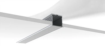 Алюминиевый профиль Большие глубокие квадратные светодиодные полосы освещения с прозрачной, опаловой крышкой объектива, доступны для длины 1-3 м