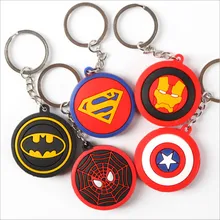 Keychain Super Heroes Ironman Spiderman Superman Batman Action Figure Movie Toys Avengers Christmas Toys for Children Figures