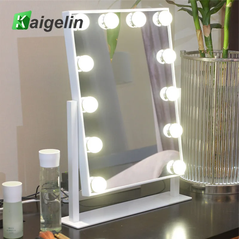 

Makeup Front Mirror Light Kit 10 LED Bulbs Strip Kit EU/US Power Supply Plug Bathroom Wall Lamp Strip Light For Mirror Lighting