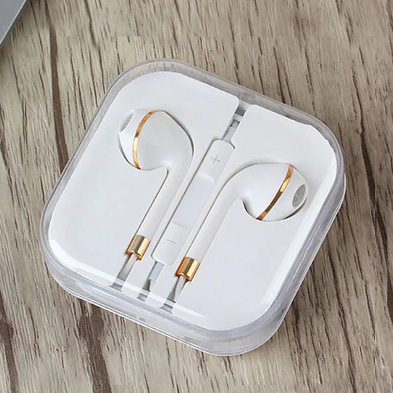 

3.5mm In-ear Earphone Wired Earphones earbud headset Stereo With Box For IPhone 4 s 5 5s 6 6s 6splus For Ipad 2 3 4 Mini Mp3 Mp4