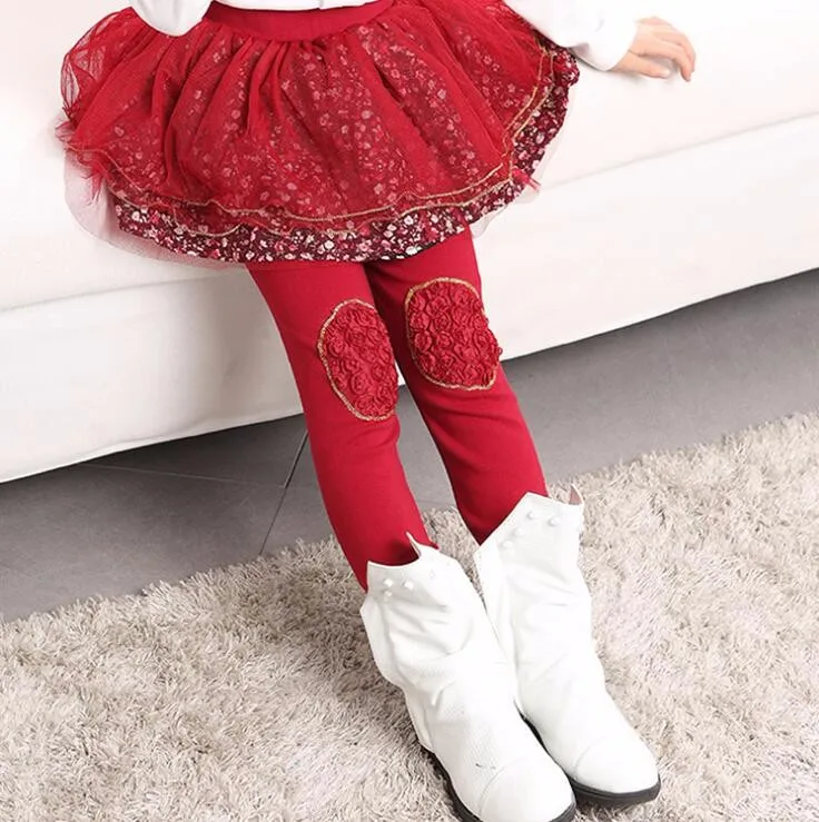 Модные детские леггинсы-пачки в Корейском стиле; юбка с цветочным рисунком для маленьких девочек; обтягивающие штаны; Весенняя детская одежда для От 2 до 7 лет