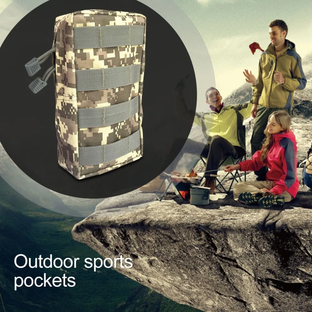 

OUTAD Outdoor Sports Bag Mini Tool Kit Bag Zipper Waist Bag Large Tactical Pouch Key Phone Pack For Hiking Camping Travel
