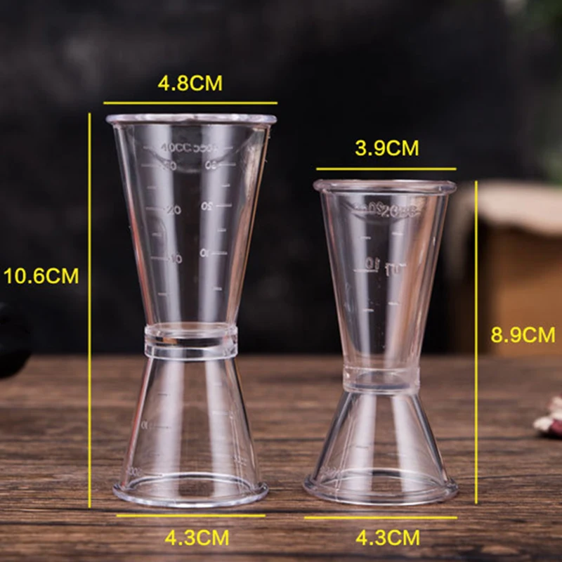 

Tool Jigger Accessories Hotels Transparent Single Double Home Measuring Shot Cocktail Wine Measure Cup Durable