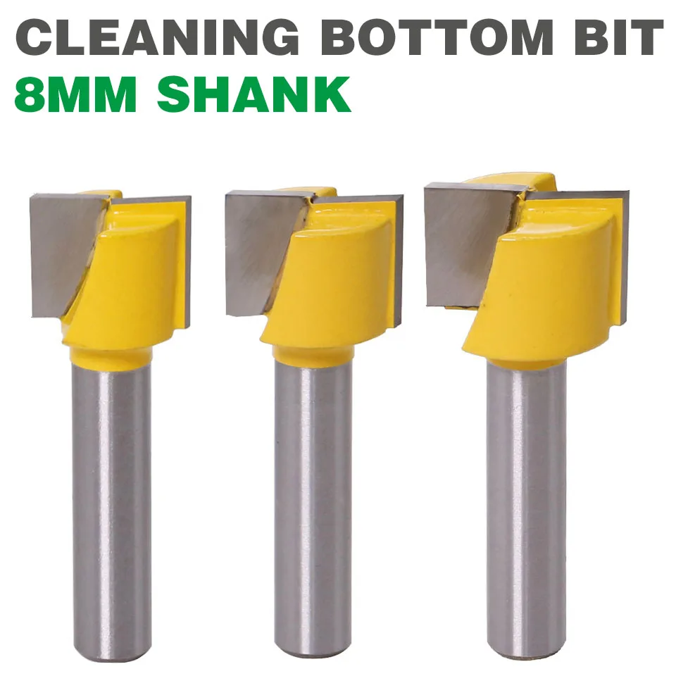 

1pc 8mm Cleaning bottom Engraving Bit solid carbide router bit Woodworking Tools CNC milling cutter endmill for wood