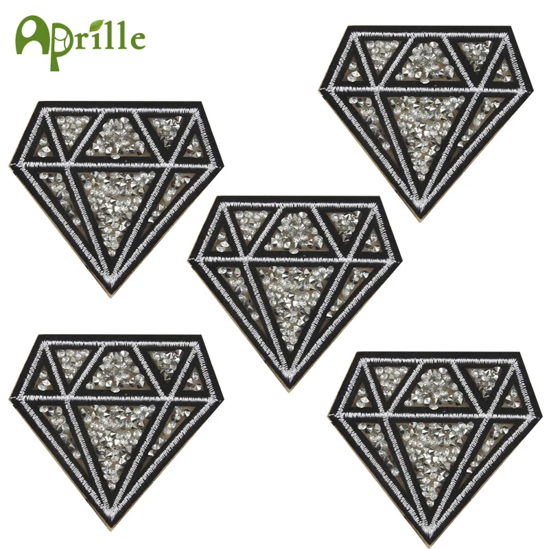 5pcs Crystal Sequin Diamonds Embroidery Patches For Clothing Bead Motif