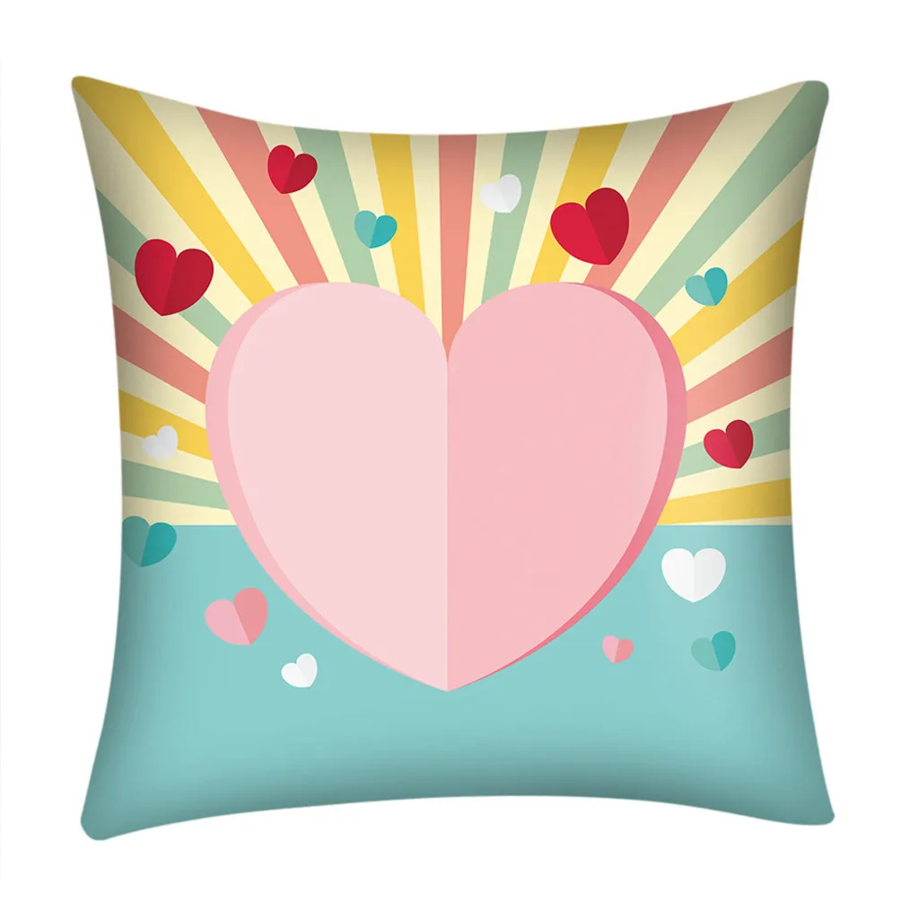 Горячая Dakimakura Счастливый День святого Валентина печатных подушки диван из полиэстера автомобиля декоративная подушка для дома(45 см* 45 см) Kissen - Цвет: B