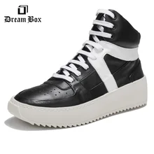 Dreambox 2017 winter and high street fashion leisure shoes leather sports shoes men increased thick soles