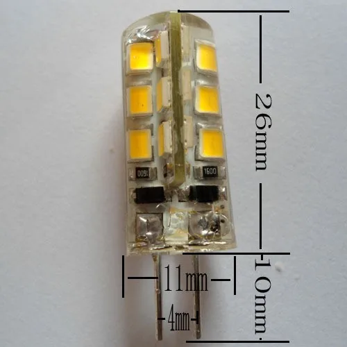 Высокое качество затемняемый G4 Led 12 в 24 светодиода 2835 Чип силиконовая лампа DC12V Кристалл кукурузный светильник 1,5 Вт ламповый светильник ing 10 шт./лот