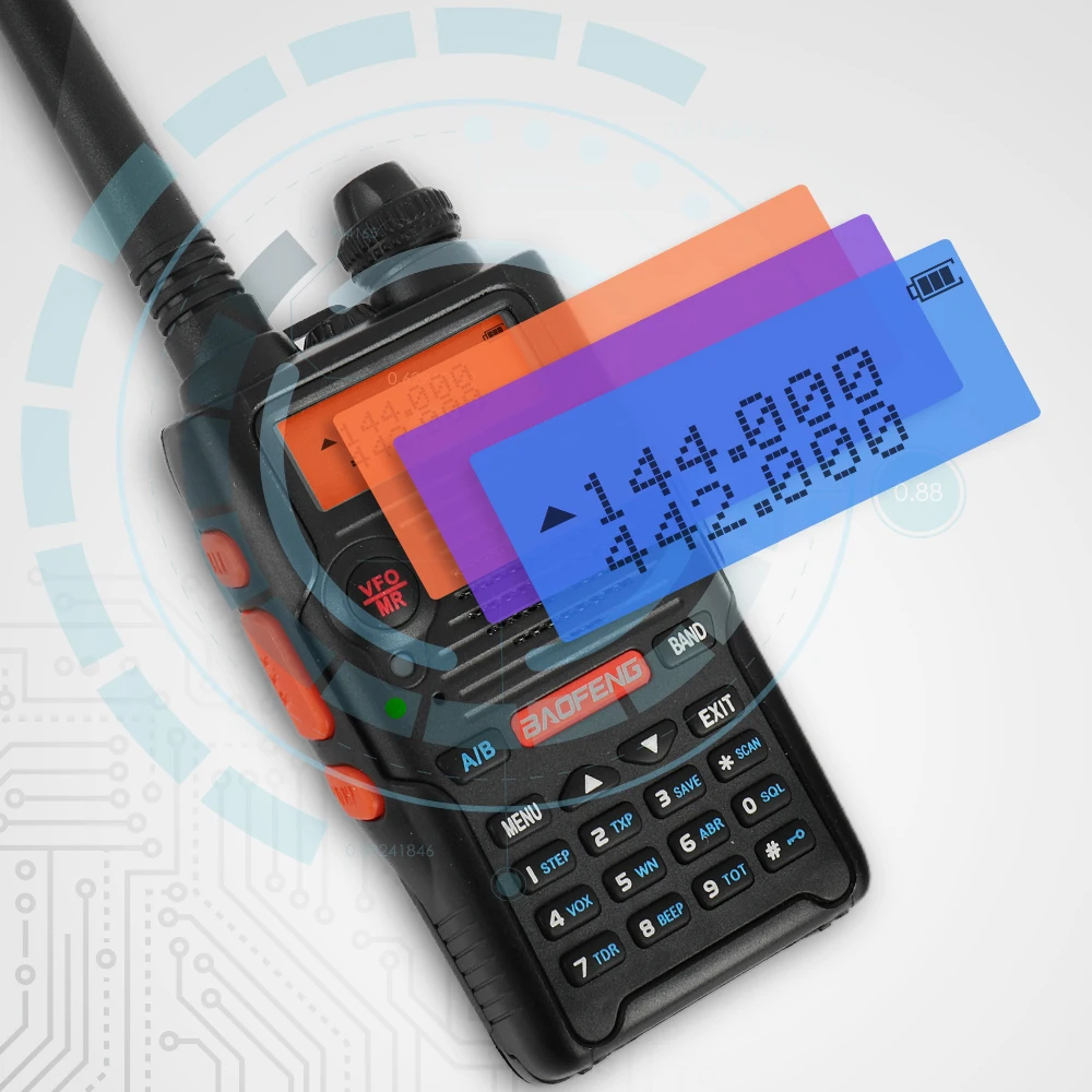 Baofeng UV-5R EX 5 Вт двухдиапазонный TOT FM двухстороннее радио портативная рация УКВ УВЧ перезаряжаемая радиосвязь с большим радиусом действия