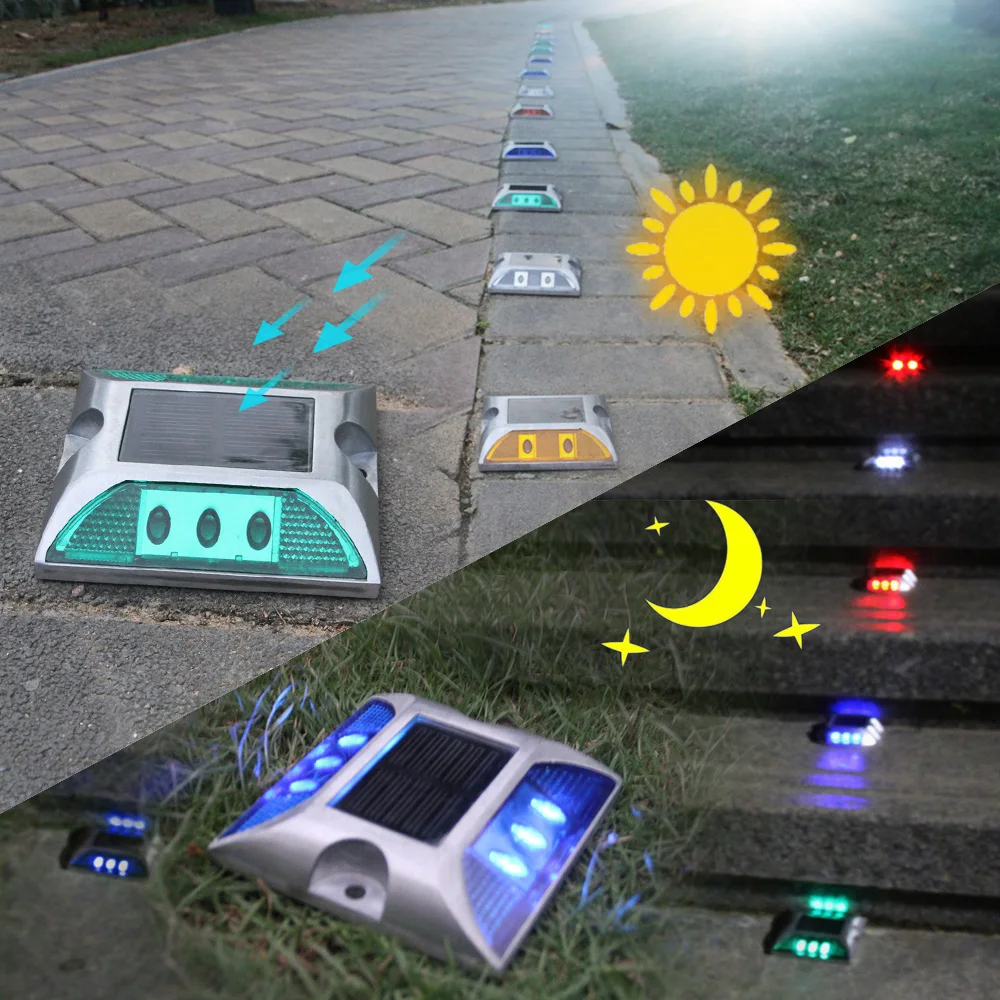 Солнечная энергия 6 LED Открытый Путь Шаг дорога свет сад улица лампа на солнечной