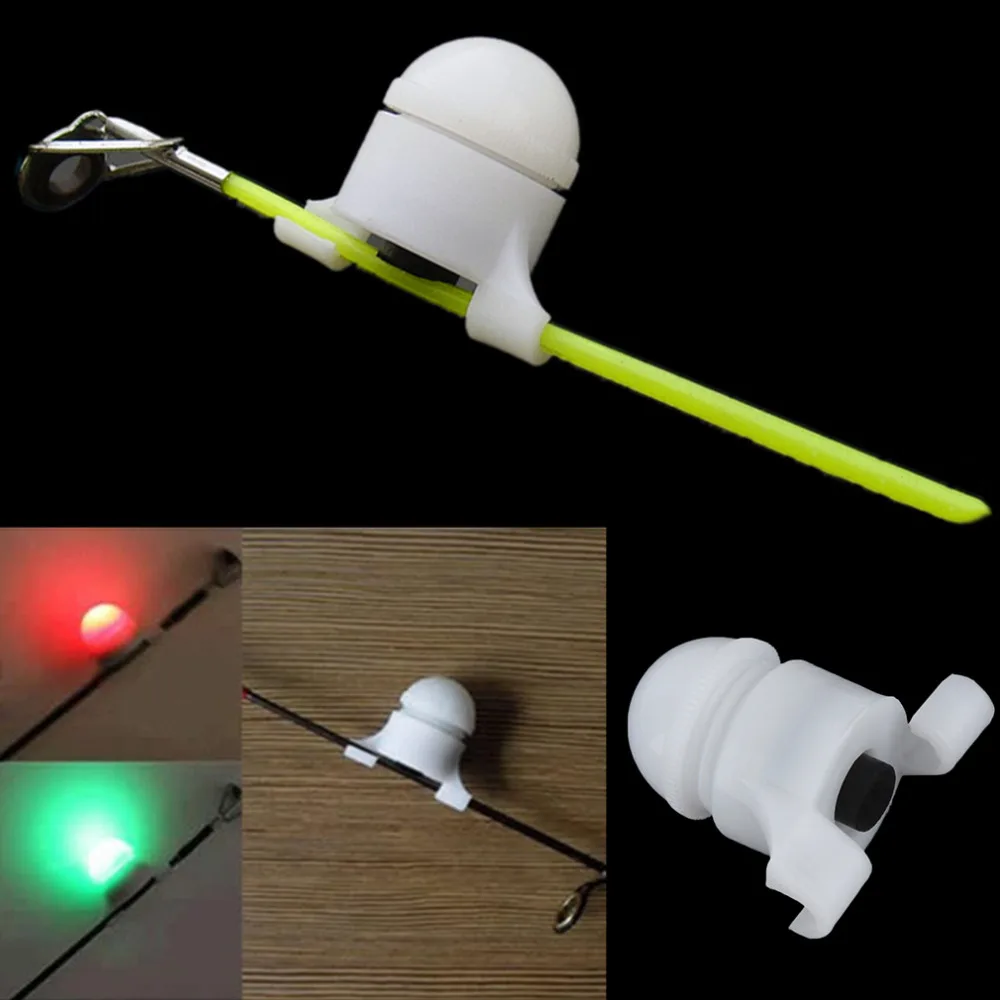 2 in 1 LED 100 yards Dark Night Fishing Rod Tip Clip on