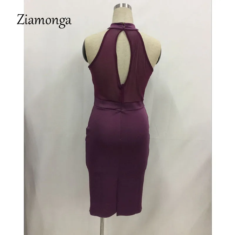 Ziamonga, XS-XXXL размера плюс, женское платье, модное, тонкое, с открытыми плечами, без рукавов, кружевное платье, Осеннее, сексуальное, облегающее, Бандажное платье