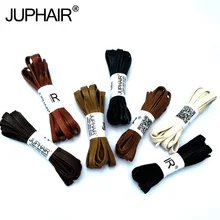 JUP1-12 Pair Yellow Brown Waxed Cotton Flat Shoelaces Leather Shoestring Boot Sport Shoelace Unisex Sneakers Shoe Lace wholesale