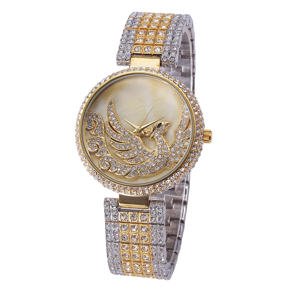 

MISSY FOX Fashion Women Watches 2019 Best Sell Phoenix Bird Dial Clock Luxury Gold Women's Bracelet Quartz Wrist Watches