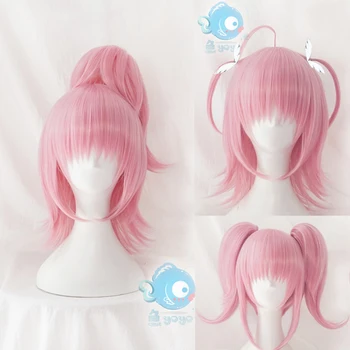 

Amu Hinamori Cosplay Wig Shugo Chara ! Doki Party Miki Suu Ran Straight Pigtail Anime Pink Synthetic Hair for Adult