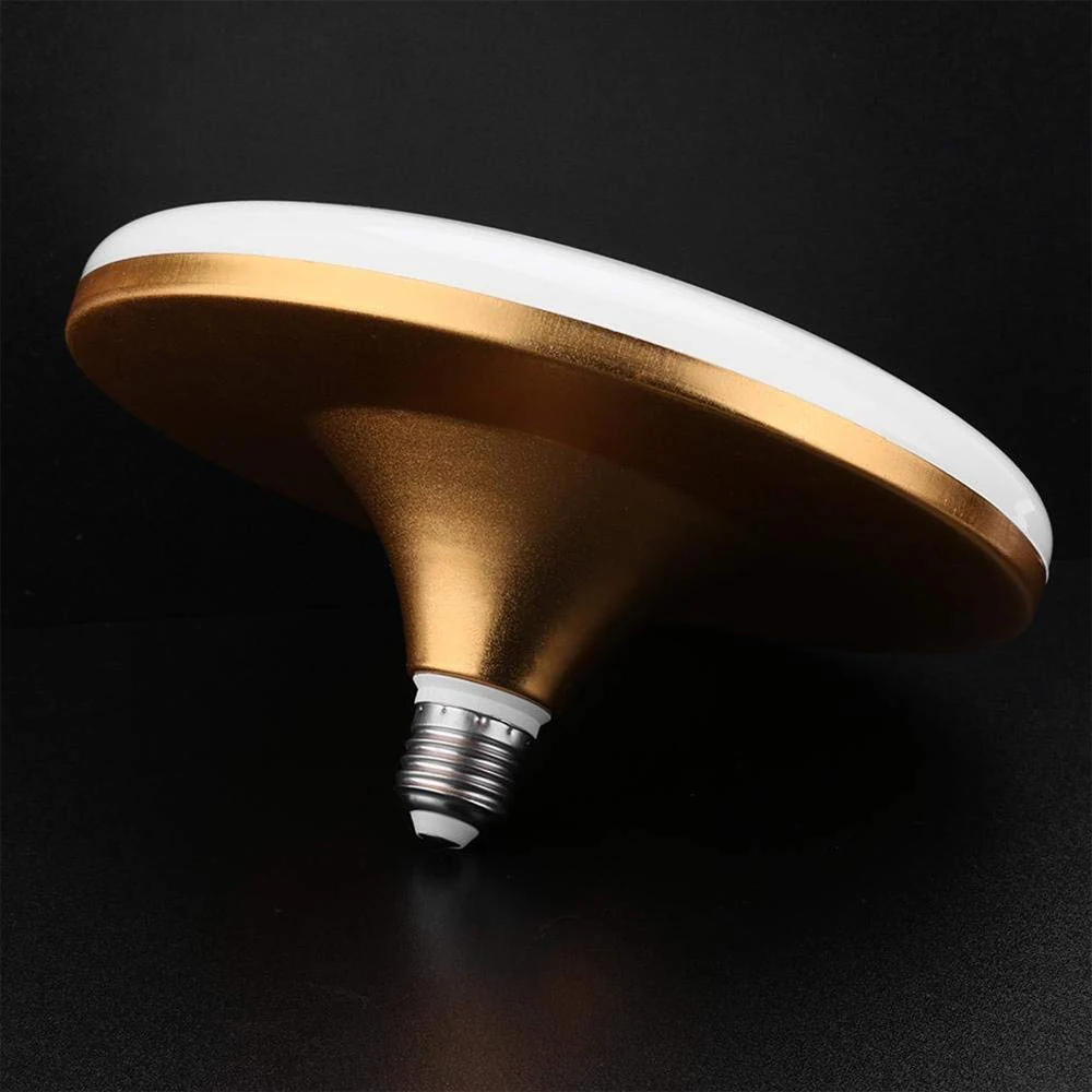 UFO 2835 LED 천장 전구, 알루미늄 황금 에너지 절약 램프, E27, 220V, 15W, 18W, 36W, 50W