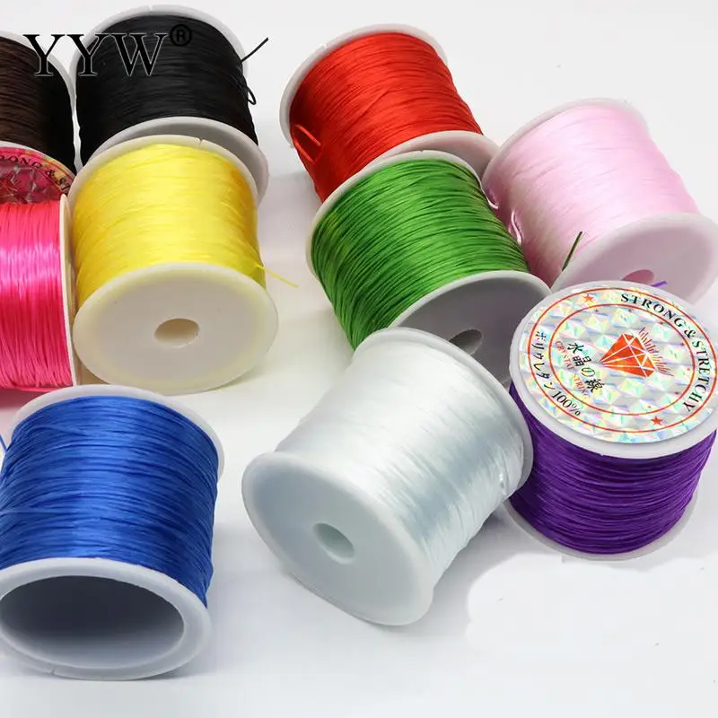 

50M/Roll 0.8mm Crystal Thread Cord For Jewelry Making String Cope Rattail Bracelet Braided String 28 Colors DIY Bracelets Cords