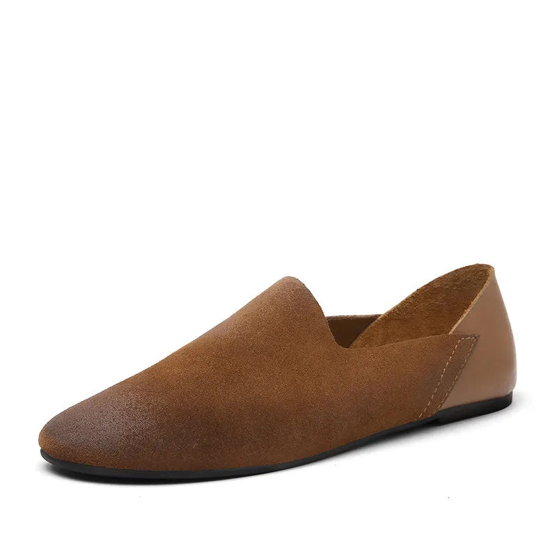 De Vintage Vache Mocassins Chaussures brown Hommes Black Style Britannique Frais Daim En F3u15TlcKJ
