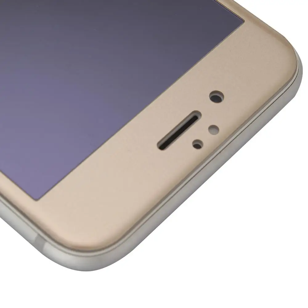 iPhone 6 Screen Protector, 2.5D Round Edge 0.19mm 3D 9H Hardness Anti-scratch Ultra-thin Full Screen Premium Full Screen Coverage Tempered Glass Screen Protector for iPhone 6/6s 4.7 Gold