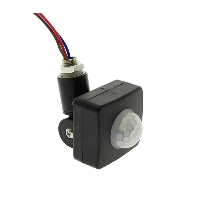

85-265V 110V 220V Outdoor Security PIR Human Body Motion Sensor Detector Inductor Switch for Led Floodlight black