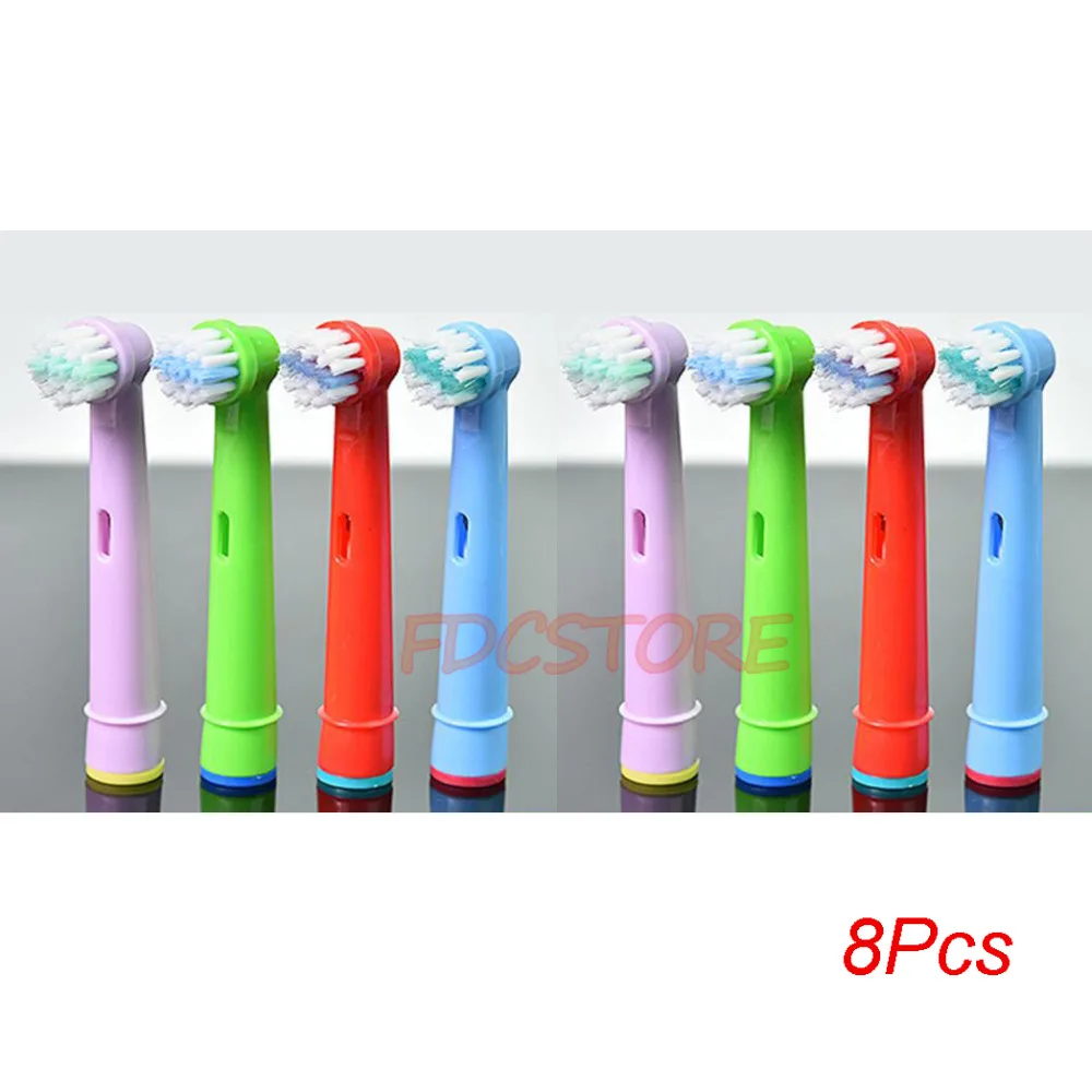 브라운 오랄 B D12,D16,D29,D20,D32,OC20,D10513, DB4510k 3744 3709 3757 D19 OC18 D811 D9525 D9511 용 어린이 칫솔 헤드 8 개