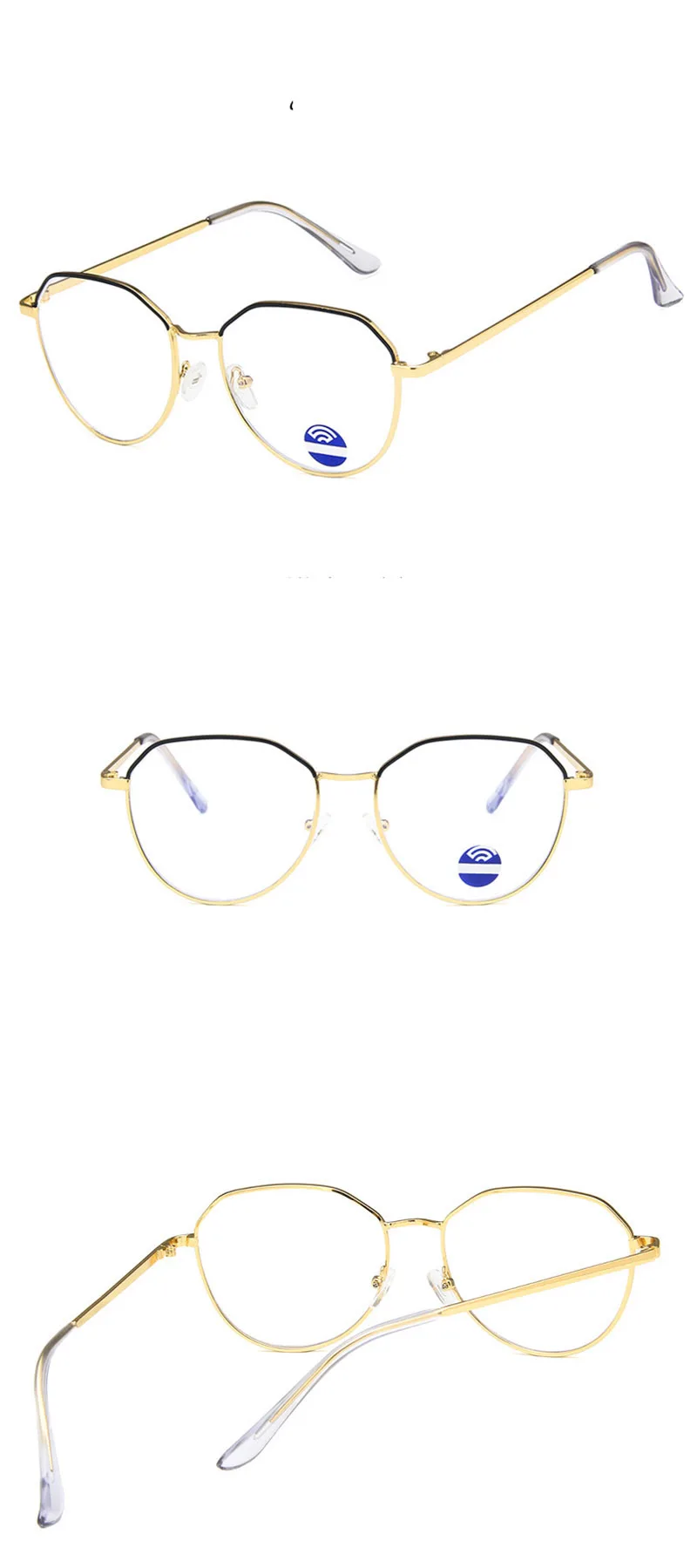 Синий светильник, блокирующие очки для мужчин и женщин, металлическая оправа для очков, анти-синий светильник, оптические компьютерные очки в стиле ретро, lunette de vue